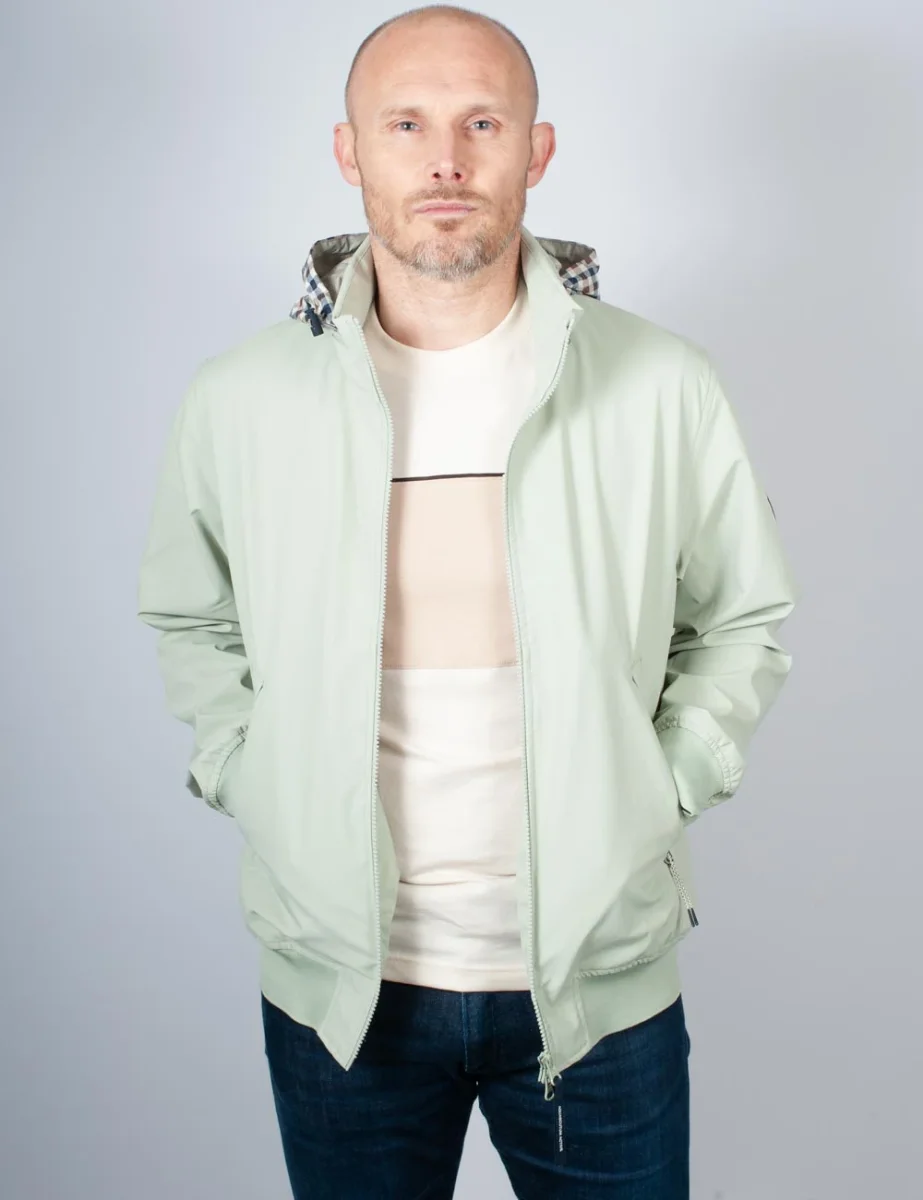 Picture of Aquascutum Softshell Mock Neck Jacket | Sage Green