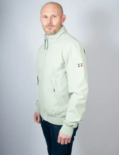 Picture of Aquascutum Softshell Mock Neck Jacket | Sage Green