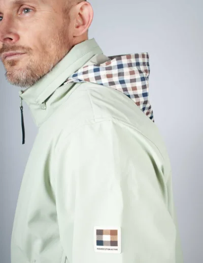 Picture of Aquascutum Softshell Mock Neck Jacket | Sage Green