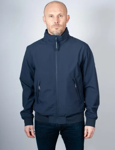 Picture of Aquascutum Softshell Mock Neck Jacket | Navy