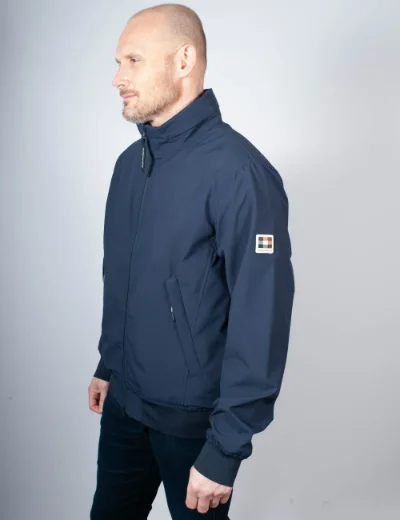 Picture of Aquascutum Softshell Mock Neck Jacket | Navy