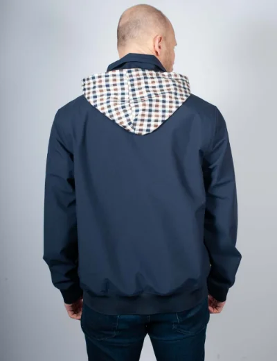 Picture of Aquascutum Softshell Mock Neck Jacket | Navy