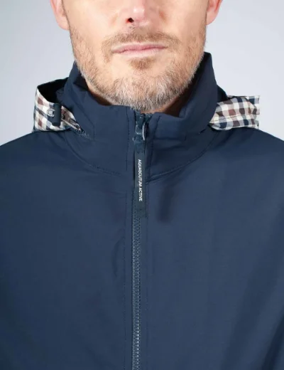 Picture of Aquascutum Softshell Mock Neck Jacket | Navy