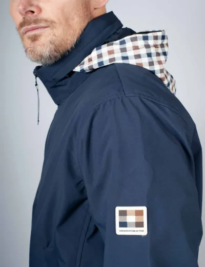 Picture of Aquascutum Softshell Mock Neck Jacket | Navy