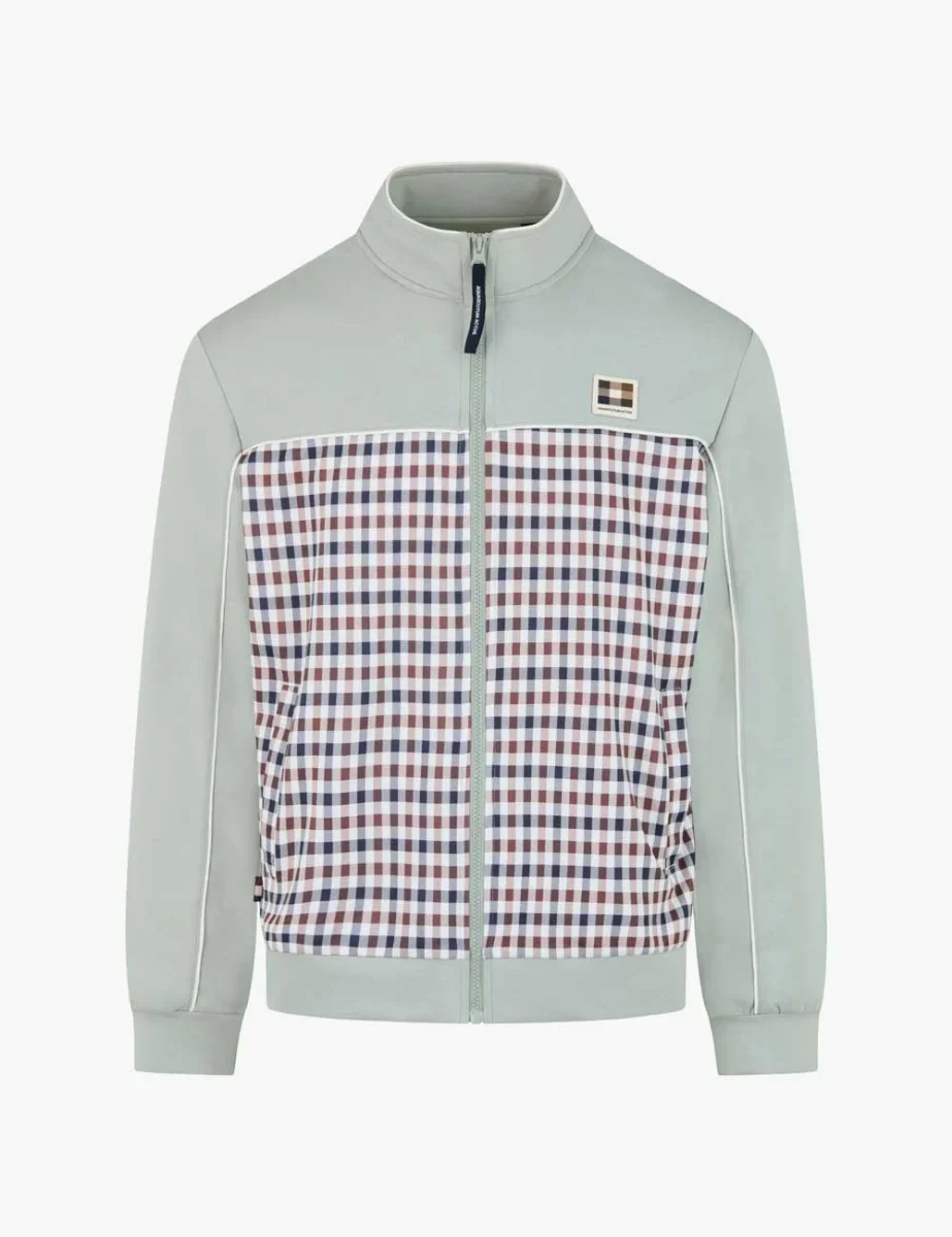 Picture of Aquascutum Active CC Scuba Track Top | Sage Green