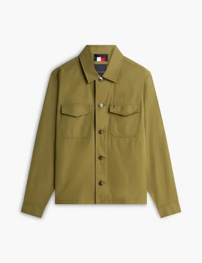 Tommy Hilfiger Cotton Nylon Shirt Jacket | Green