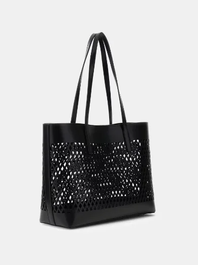 Picture of Guess Womens Letty Tote Shopper Bag | Black