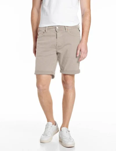 Replay RBJ.981 Tapered Fit Denim Shorts | Washed Stone