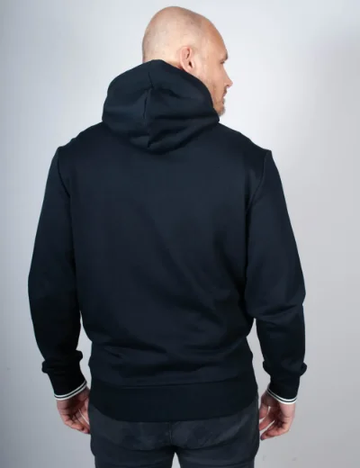 Fred Perry Hooded Zip Through Sweatshirt | Navy