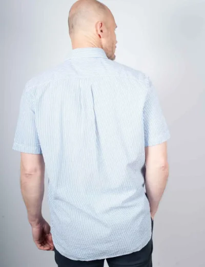 Tommy Hilfiger Seersucker Short Sleeve Shirt | Blue\White 