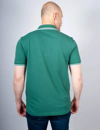Fred Perry Twin Tipped Polo | Sports Green/Light Ice