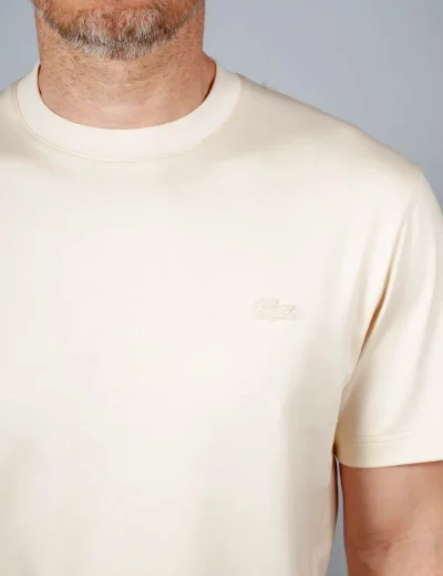 Lacoste Embroidered Signature T-shirt | Beige