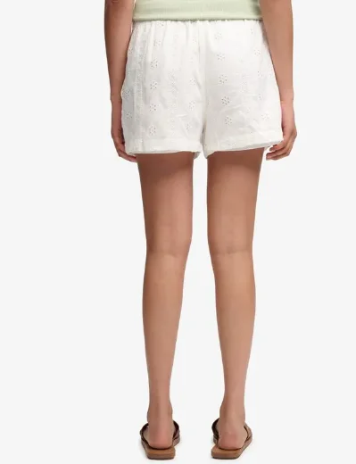 Picture of Superdry Womens Broderie Beach Short | Off White