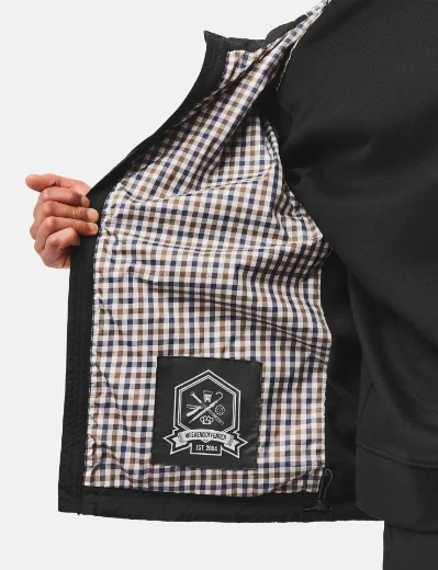 Weekend Offender Campania Check Jacket | Black
