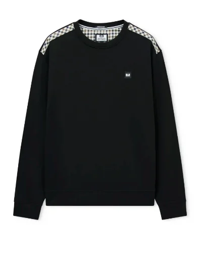 Weekend Offender Beida Mid House Check Panel Sweat | Black