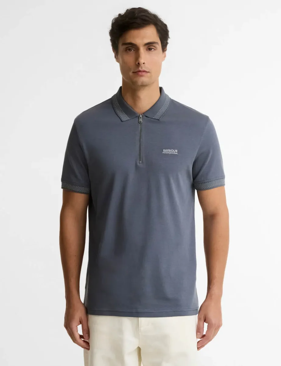 Barbour International Owts Polo Shirt | Charcoal