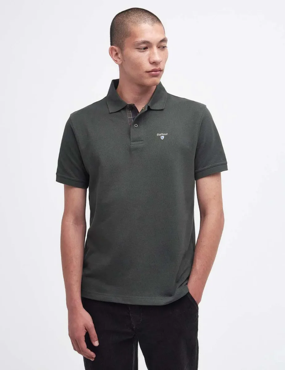 Barbour Tartan Pique Polo | Green