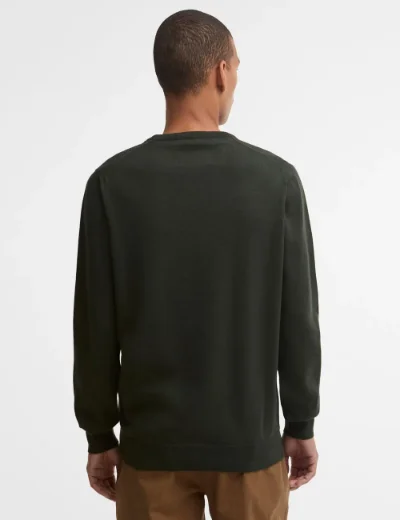Barbour Pima Cotton Crew Neck Sweater | Sage