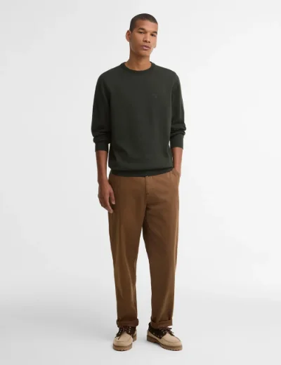 Barbour Pima Cotton Crew Neck Sweater | Sage