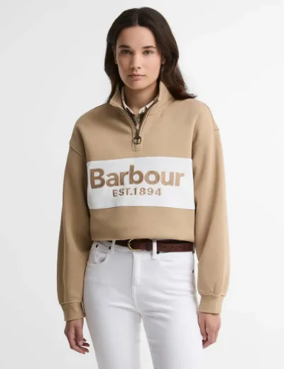 Barbour Womens Zaria Half Zip | Warm Trench