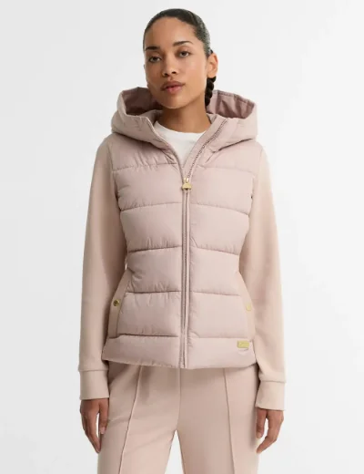 Barbour International womens Conway Quilted Sweat | Nutmeg