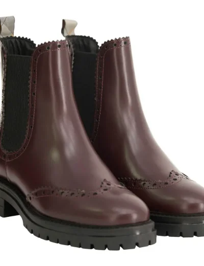 Picture of Barbour Womens Fawne Patent Leather Chelsea Boot | Cherry Glace