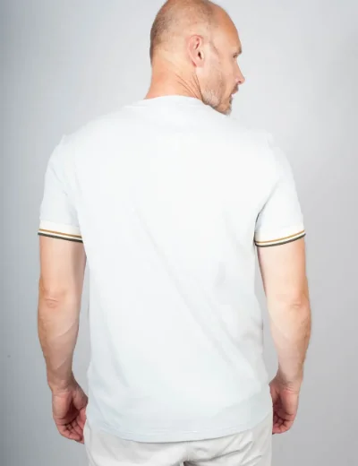Picture of Fred Perry Mens Twin Tipped Cuff T-Shirt | Light Blue