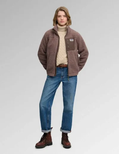 Superdry Heritage Zip Through Fleece | Dark Taupe