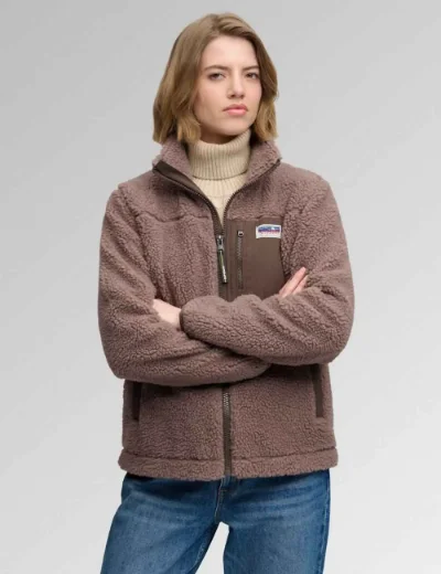 Superdry Heritage Zip Through Fleece | Dark Taupe