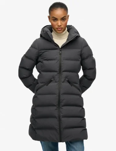 Superdry Womens City Mid Padded Jacket | Ebony