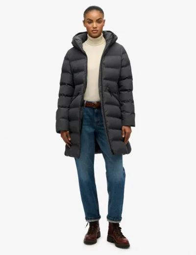 Superdry Womens City Mid Padded Jacket | Ebony