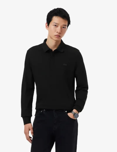 Lacoste Men's Long Sleeve Paris Polo Shirt | Black