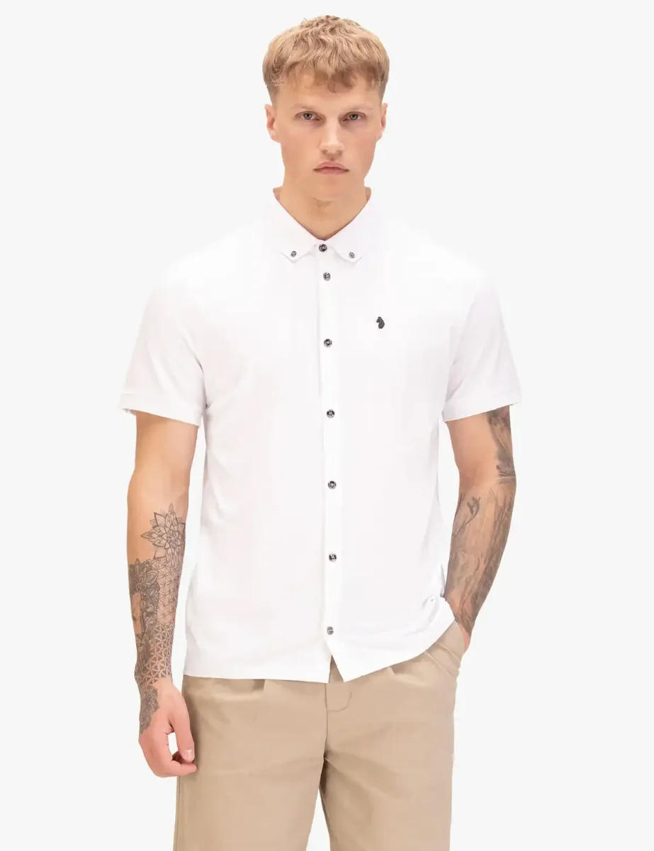 LUKE Short Sleeve Neville Shirt | White
