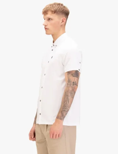 LUKE Short Sleeve Neville Shirt | White