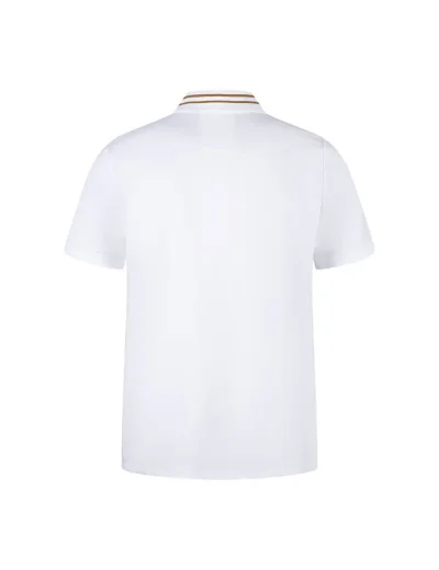 LUKE Throop Zip Neck Polo | White Gold