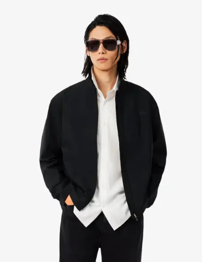 Lacoste Water-Repellent Commuter Windbreaker | Black