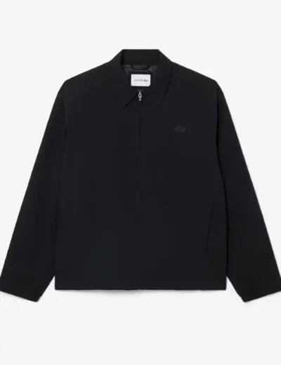 Lacoste Water-Repellent Commuter Windbreaker | Black
