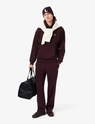 Lacoste Fleece Hoody | Burgundy