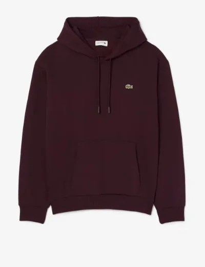 Lacoste Fleece Hoody | Burgundy