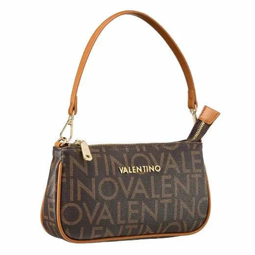 Valentino Regina RE Small Shoulder Bag / Dark Brown / Natural