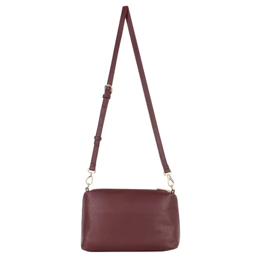 Valentino Barn Ziptop Shoulder Bag | Bordeaux