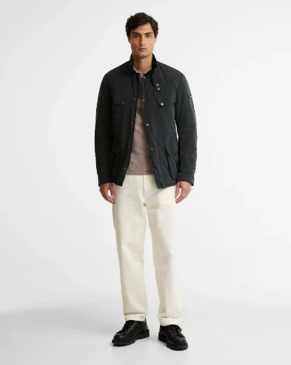 Picture of Barbour International 90th Anniversary Duke Casual Jacket | Black