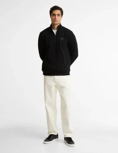 Picture of Barbour International Essential Half Zip Sweatshirt | Black