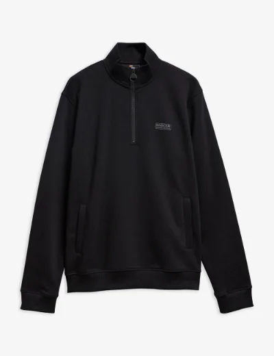 Picture of Barbour International Essential Half Zip Sweatshirt | Black