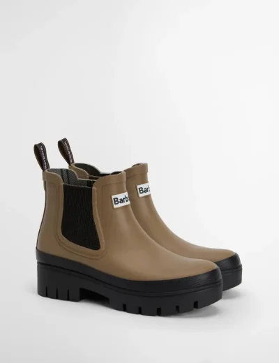 Barbour Halton Ankle Wellingtons | Military Brown