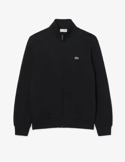 Lacoste Zipped Fleece Sweatshirt | Black