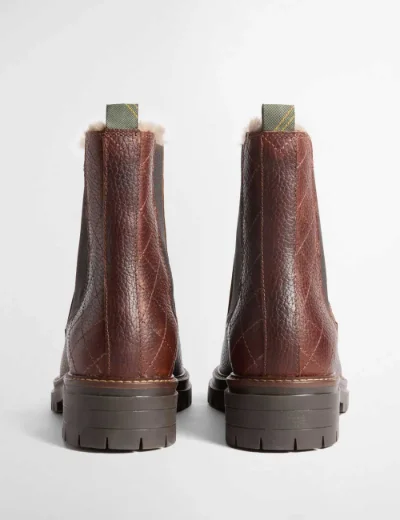 Barbour Womens Evie Faux Fur Chelsea Boot / Brown