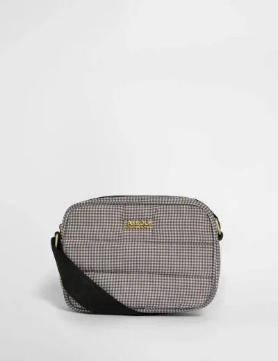 Barbour International Monaco Check Baffle Quilted Crossbody Bag | Truffle
