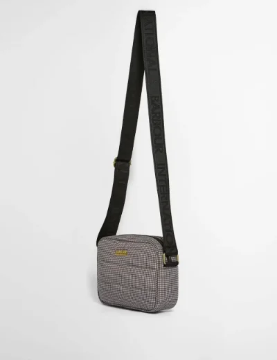Barbour International Monaco Check Baffle Quilted Crossbody Bag | Truffle