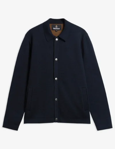 Barbour Mens Florcombe Knitted Cardigan | Navy